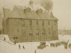 Alumni Hall Fire 1922. Built 1887.