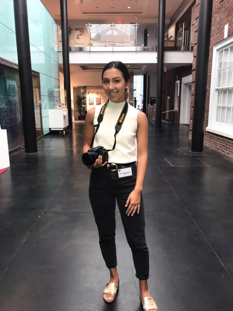 Erica Phiansunthon ’21 in her summer internship at the Morris Museum in Morristown, New Jersey.